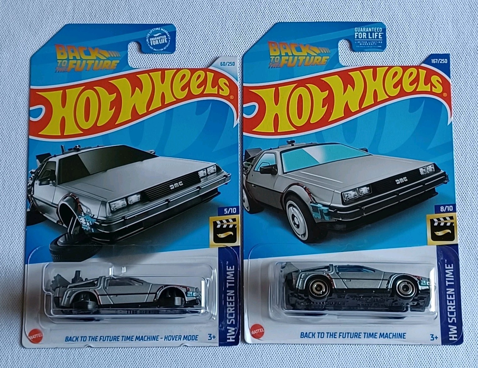 HOT WHEELS *BACK TO THE FUTURE* *TIME MACHINE* & *TIME MACHINE HOVER MODE* RARE