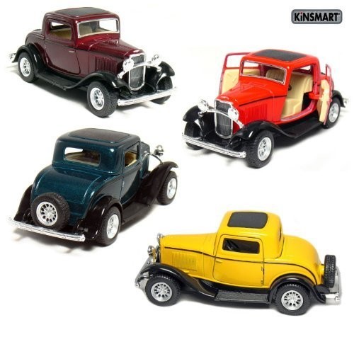 KiNSMART 1932 Ford 3-Window Coupe 1:34 Scale 5″ Die Cast Metal Model Toy Clas…