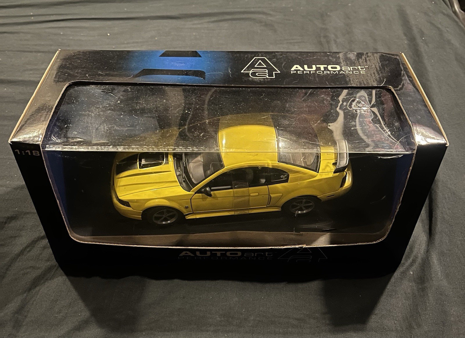 AUTOart Performance 1:18 2004 Ford Mustang Mach 1 Yellow Diecast Unopened