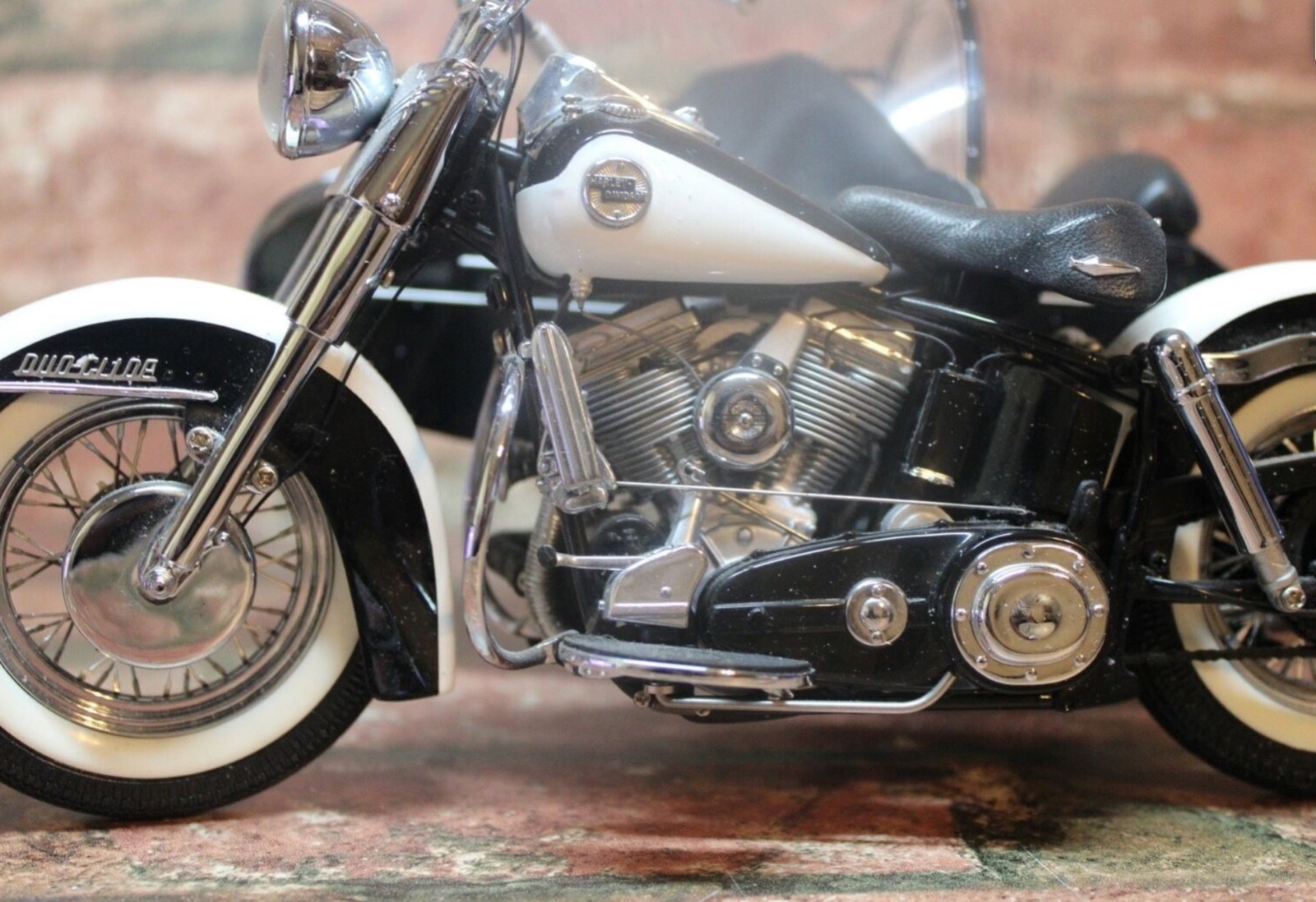 Franklin mint 1:10 1958 Harley Davidson Duo glide with Side car classic model 12