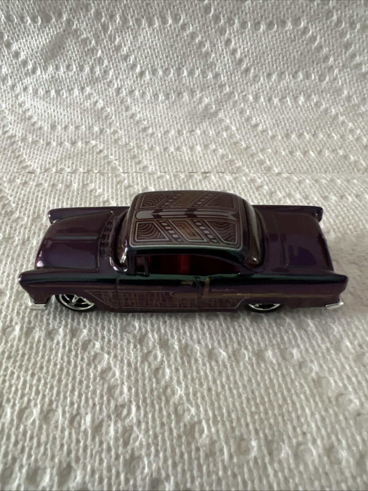 2025 Hot Wheels – ROD SQUAD 3/10 – ’55 Chevy #45/250 Custom Paint And Wheel Swap