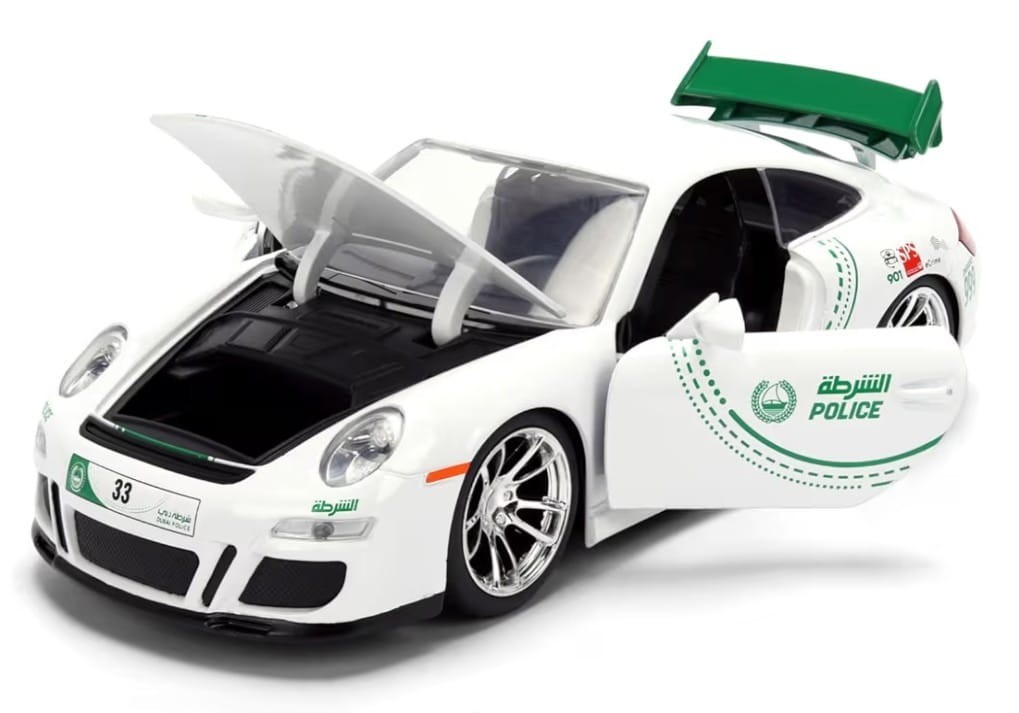 Jada Dubai Police Official Licensed Porsche 911 GT3 1:24 Diecast Model Car NIB