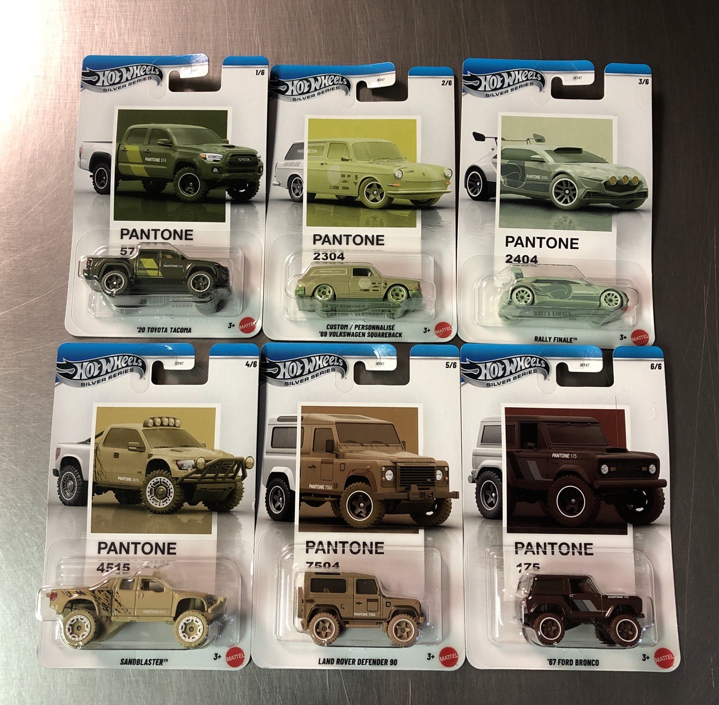 HOT WHEELS 2026 PANTONE SILVER SERIES #2 ( SET OF 6 ) ‘67 BRONCO SANDBLASTER