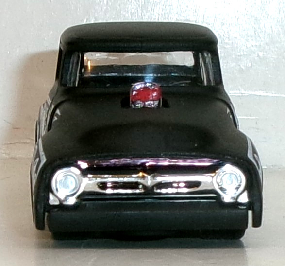 LOOSE 2025 HOT WHEELS 1:64 BLACK CUSTOM ’56 FORD PICKUP WHEEL SWAP REAL RIDERS