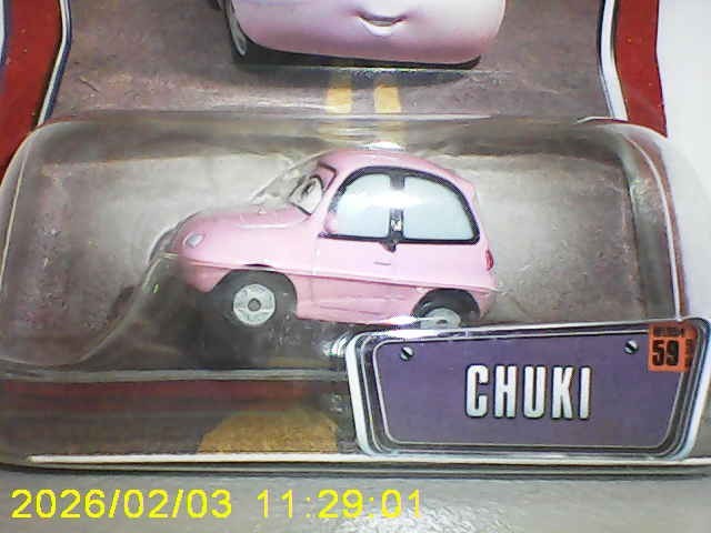 2008 Disney Pixar The World of Cars #59 “Chuki” New, Unopened Blister Package
