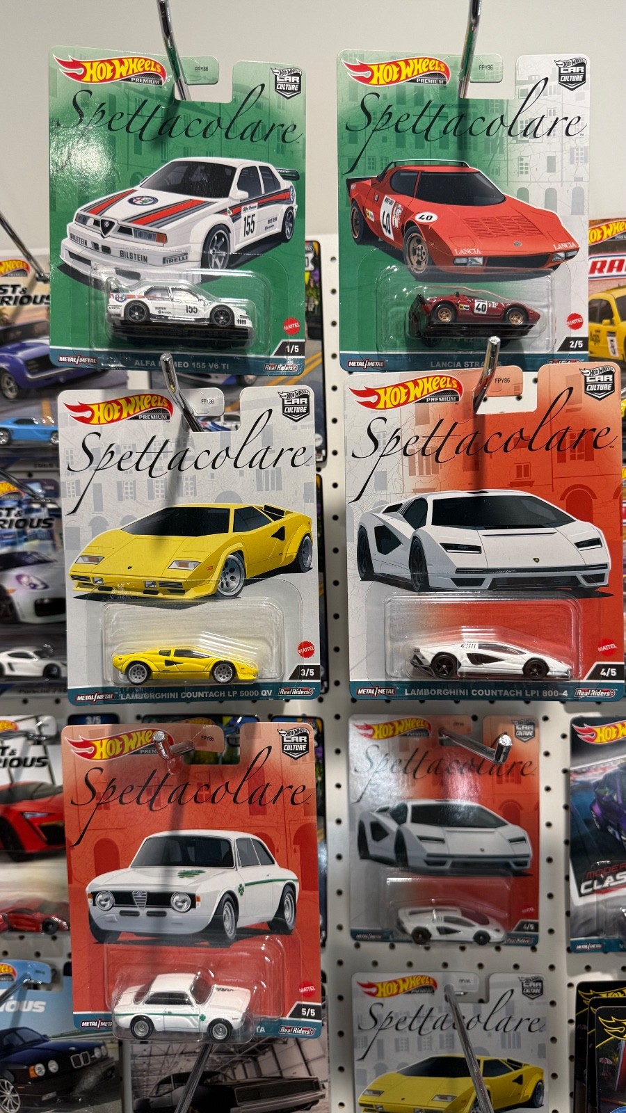 Mattel Hot Wheels Car Culture Spettacolare 1/64 Set of 5 Cars – FPY86-959B Mint!
