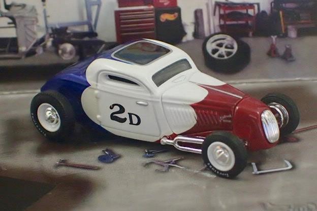 Pierson Brothers flathead V8 Speedster 1934 Ford Lakes Coupe 1/64 Scale LE R