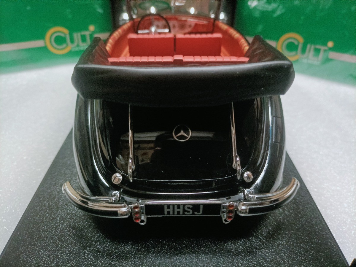 Cult 1:18 Mercedes Benz 540K B 1936 Black Convertible Vintage Car Model