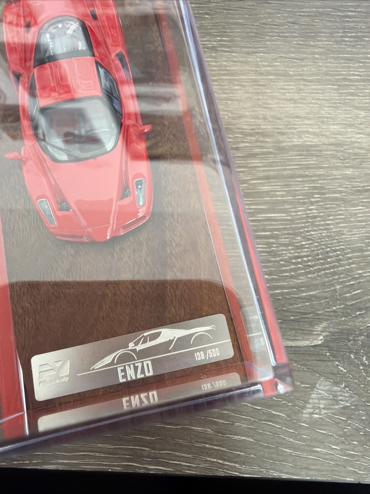 Find Classically 1:64 Ferrari Enzo Rosso Corsa Red W/ Wooden Base & Acrylic