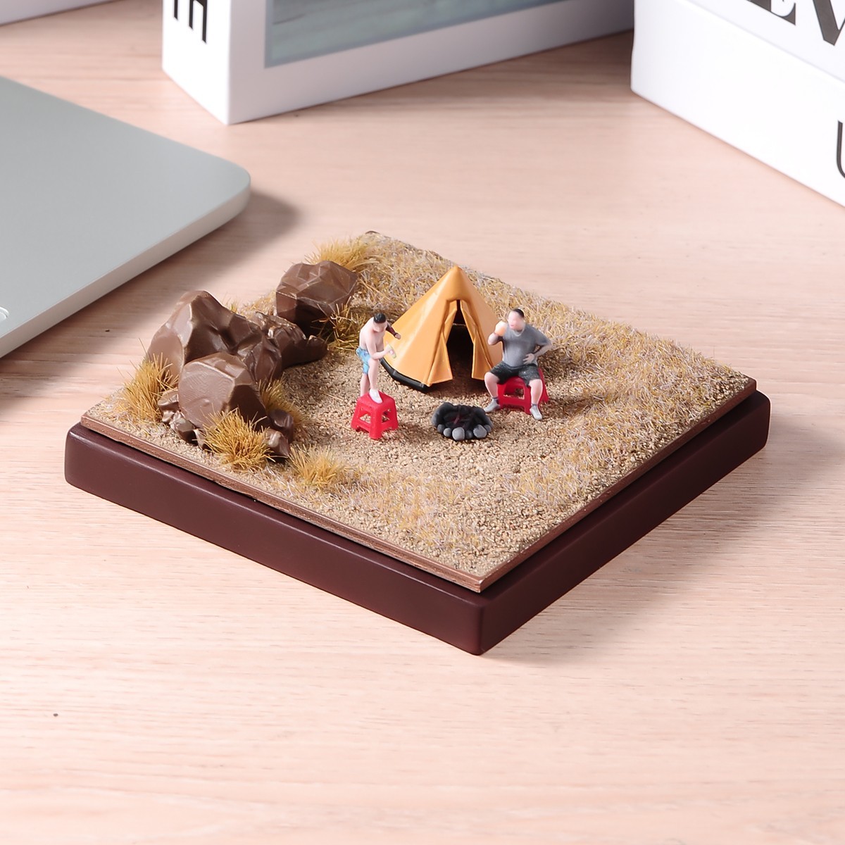 1/64 Resin Desert Diorama Display Base Square Scenery Platform for Car Figures