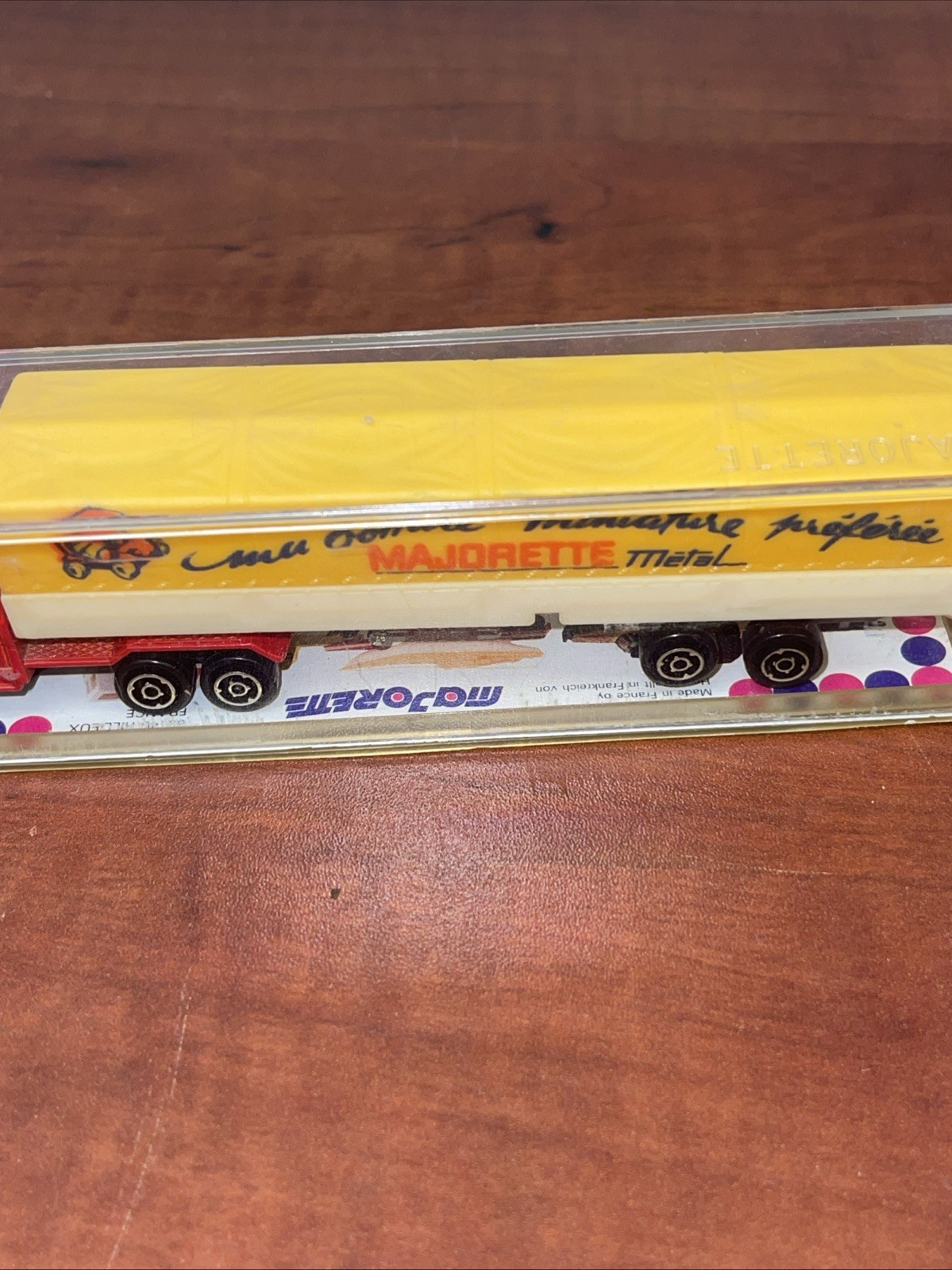 Vintage Majorette #367 Bernard Bache Canvas Semi Trailer Red Super Tandems 1970