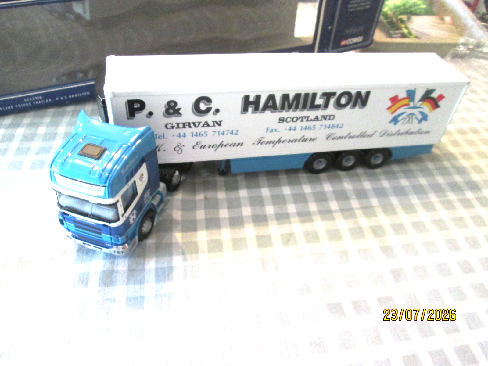 Corgi CC12906 1;50 – Scania Topline Fridge Trailer – P & C Hamilton-Boxed