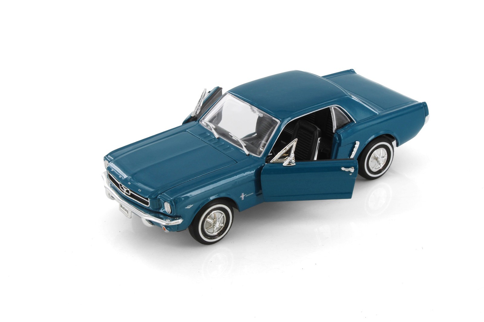 1964 FORD MUSTANG COUPE (1964.5) TURQUOISE WELLY 22451/4D 1/24 DIECAST CAR