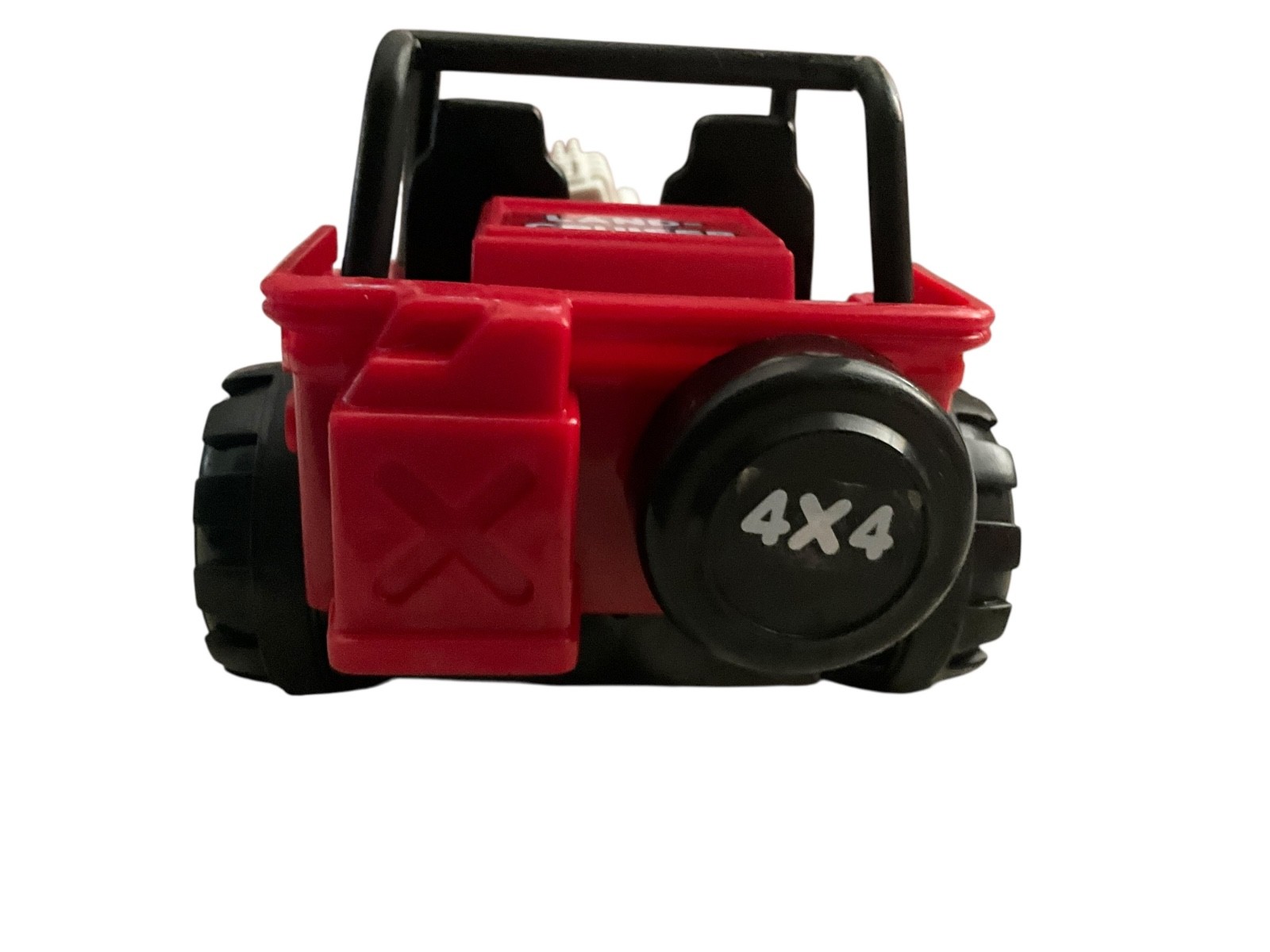 Vintage Red Toyota Land Cruiser Toy 4×4 Off-Road Truck Plastic Push Toy or Displ