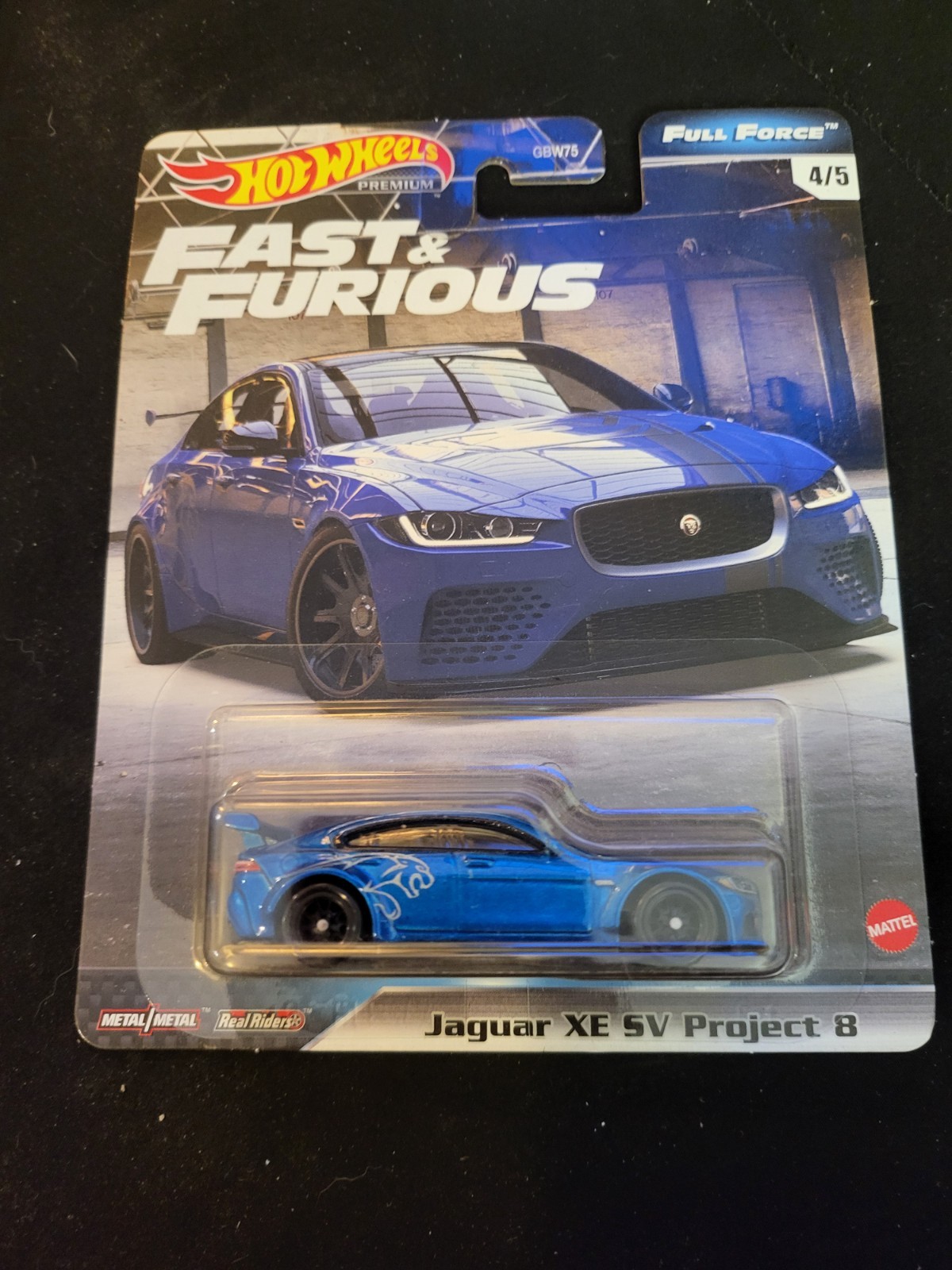 2020 Hot Wheels Premium Fast & Furious 4/5 JAGUAR XE SV PROJECT 8 Blue Near Mint