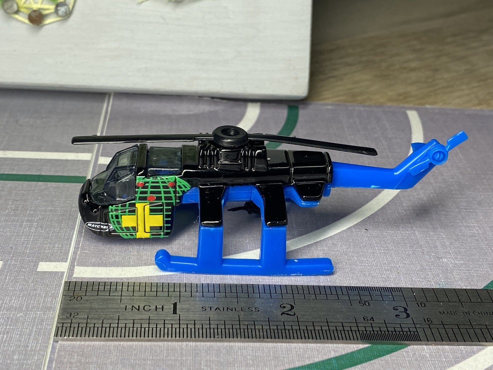 Matchbox 1999 Airlift Rescue Helicopter, Crane Chopper, Police, Fire