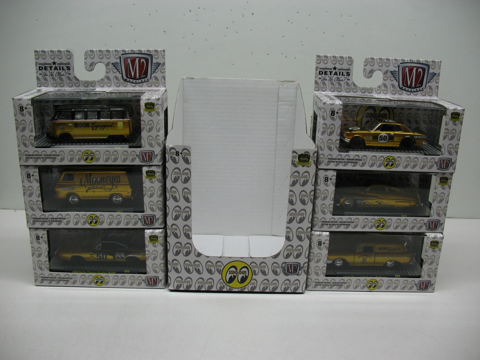 M2 Machines S69 Mooneyes Liquid Gold Set of 6 # Set Of 3,680 Hobby Exclusive NEW