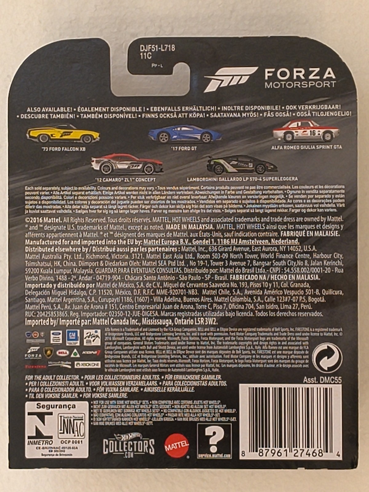 NIP ORIGINAL 2016 Hot Wheels Forza Motorsport Alfa Romeo Giulia Sprint GTA #3/5