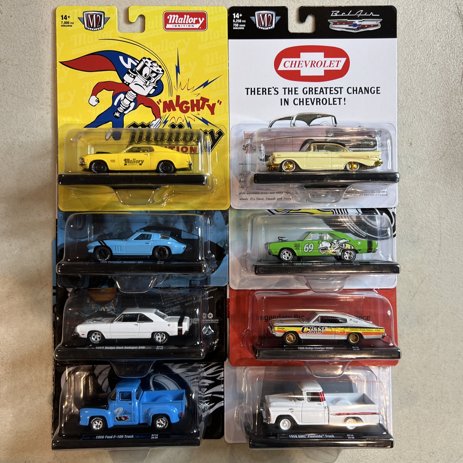 M2 Machines 1959 GMC Fleetside Pickup Truck LOT OF 8 PIECES Assorted