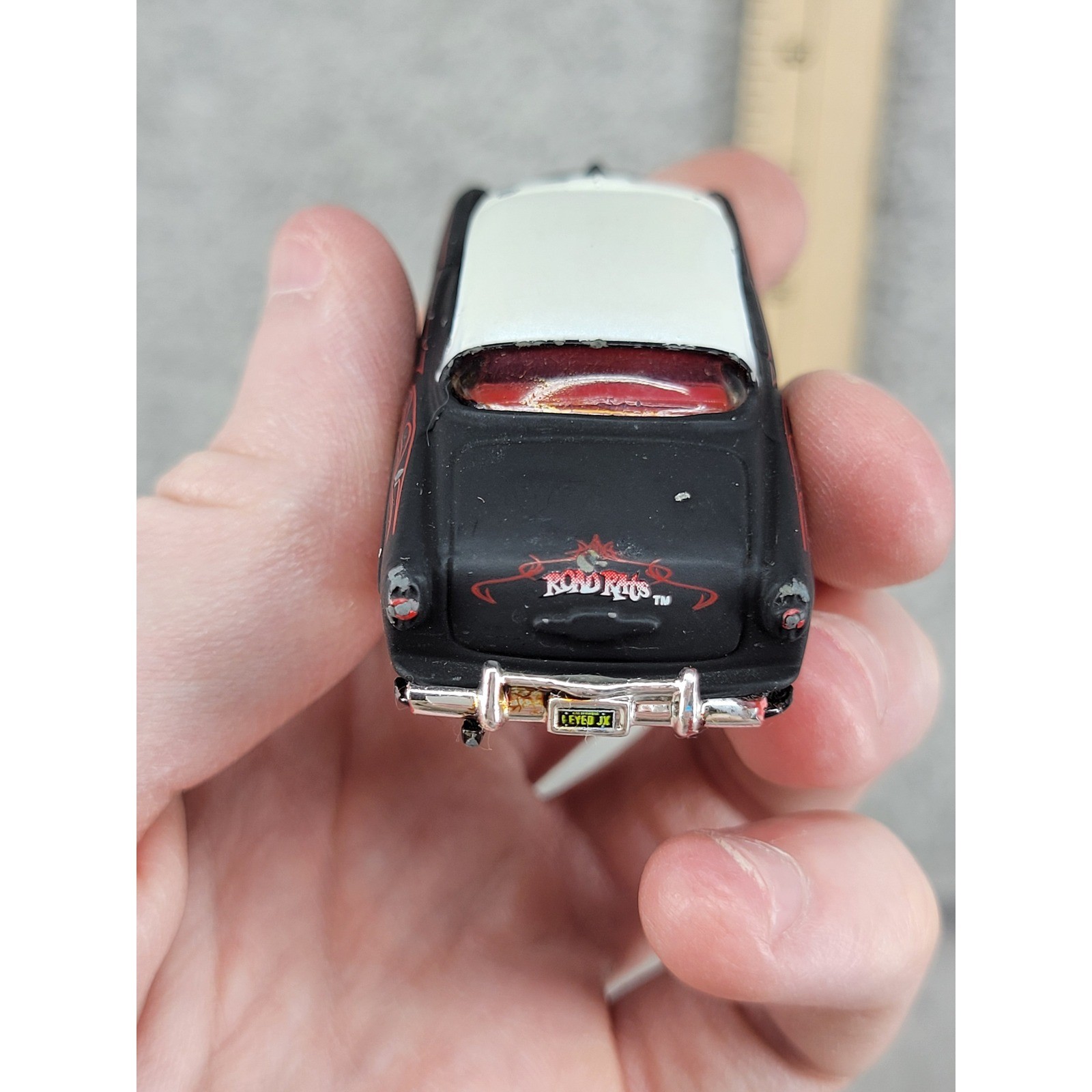 Arpa Toys Road Rats 1953 Chevrolet Bel Air Ace of Spades Matte Black 1/64 Flame