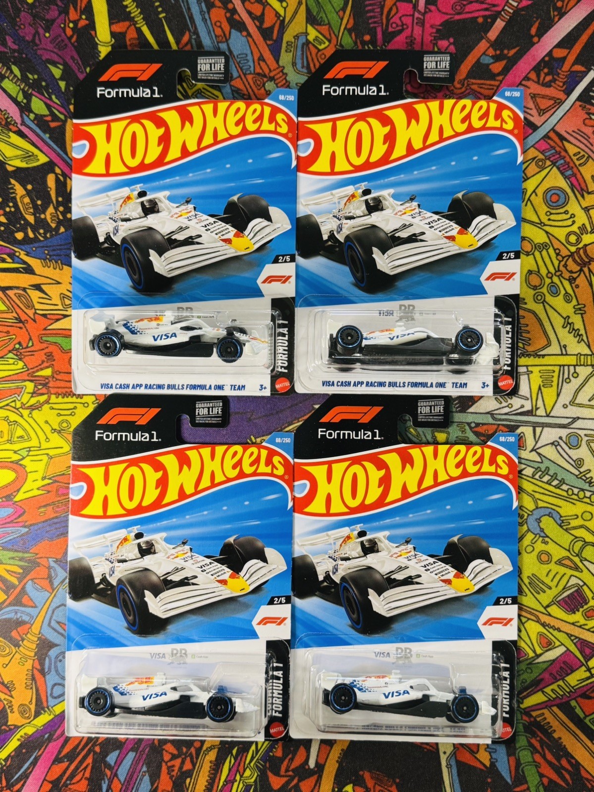 2026 Hot Wheels F1 Formula 1 Set/Lot X4 Visa Cash App Racing Bulls RedBull 2/5