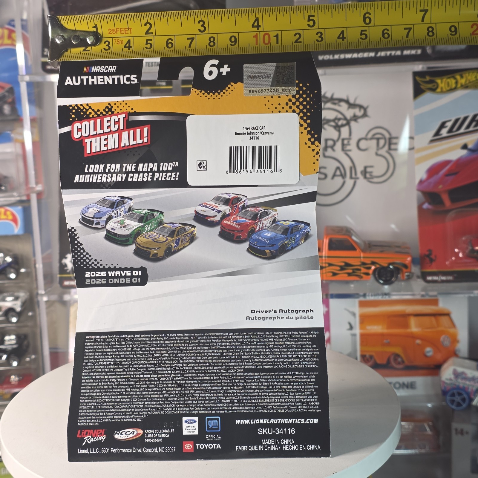 NASCAR Authentics Jimmie Johnson #84 2026 Wave 01 Die-Cast Car 1/64