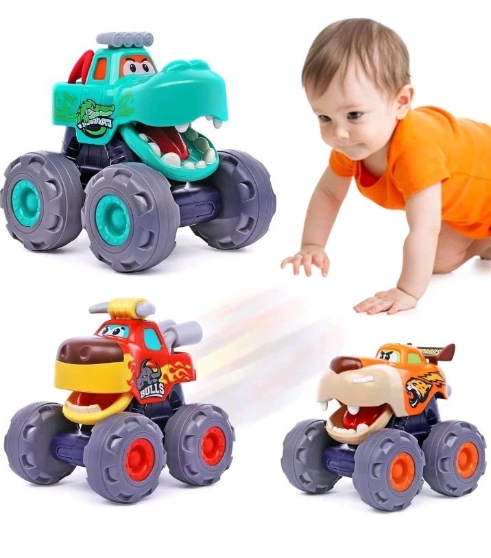 Monster Trucks Toys Gifts, for 1 2 3 Yr Old, Kids Fun, DMG Box/New Inside,