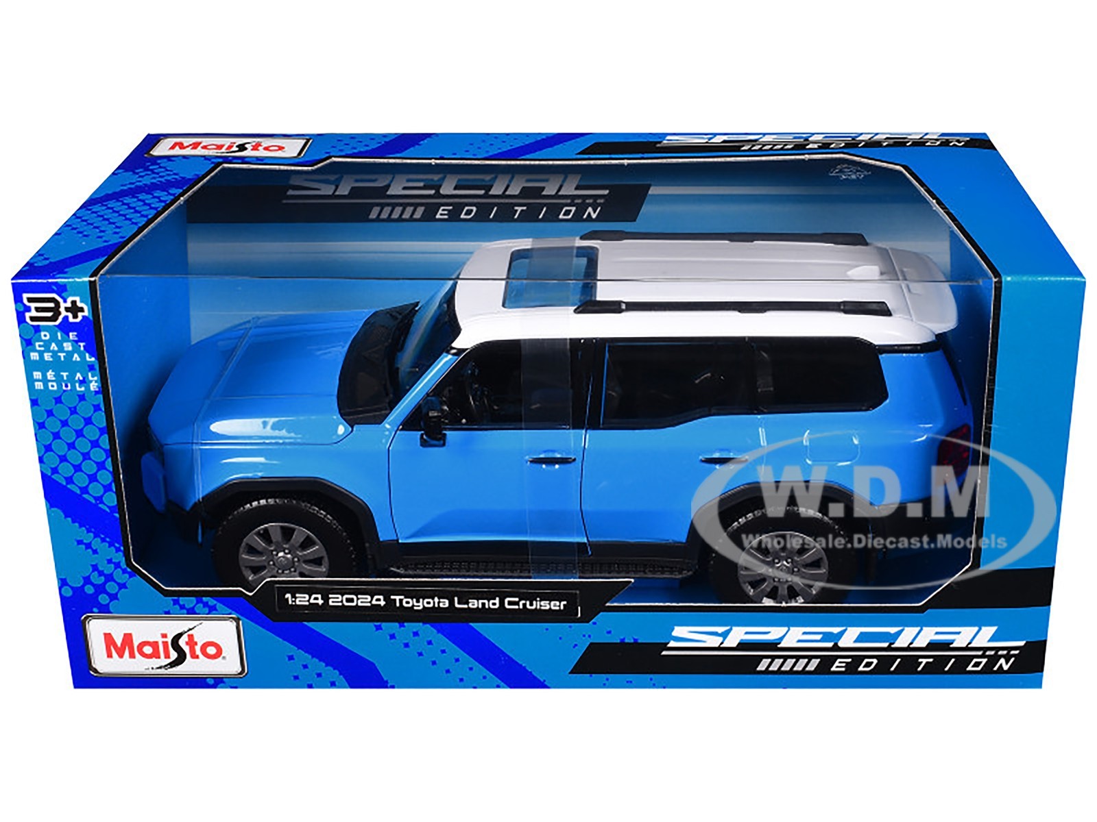 2024 TOYOTA LAND CRUISER BLUE 1/24 DIECAST MODEL CAR BY MAISTO 32924