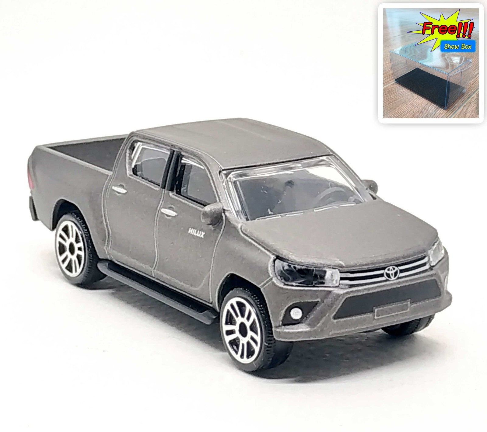 Majorette Toyota Hilux Revo Gray (no hard top) 1:58 (3″) no Package