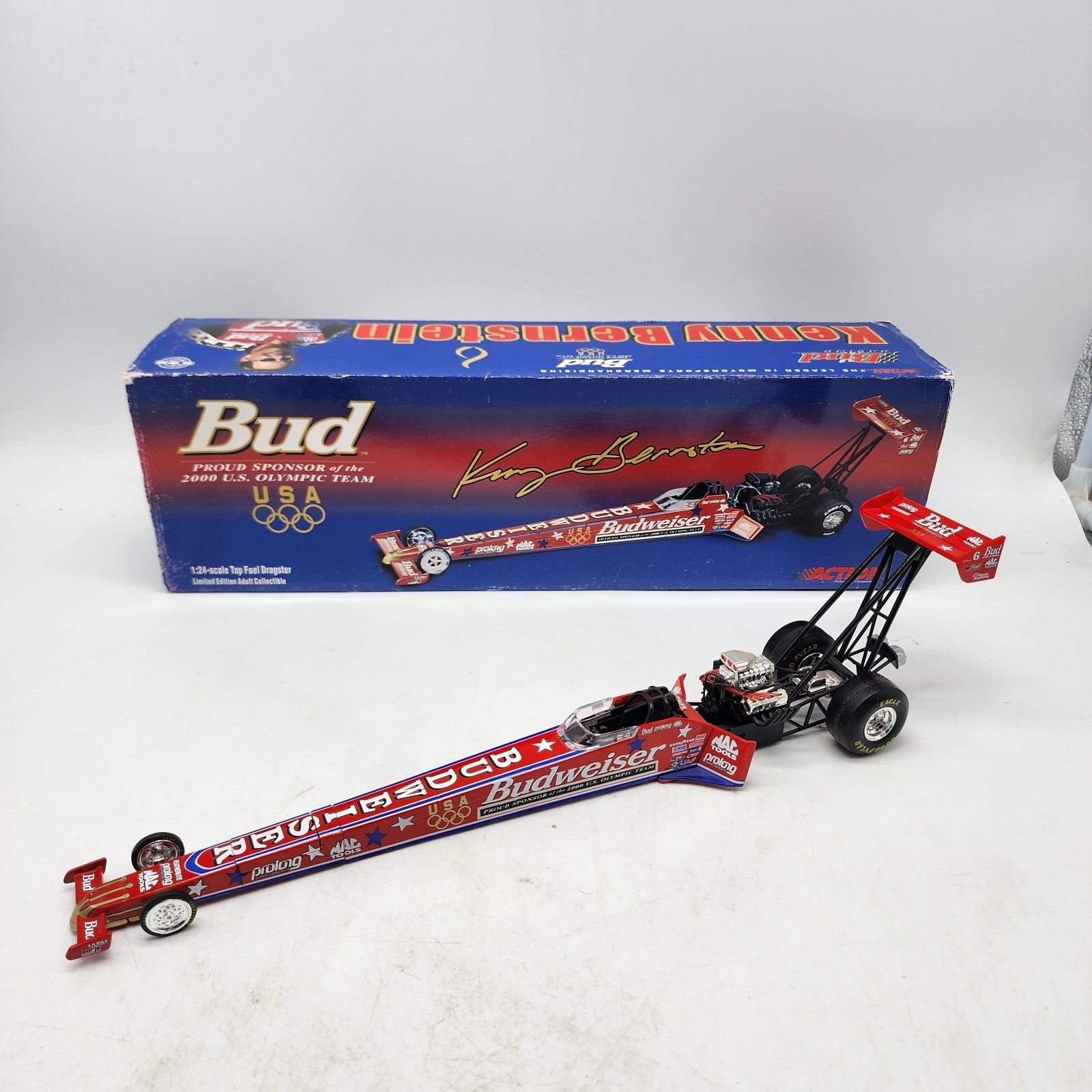 55D 2000 Kenny Bernstein Budweiser US Olympic Team NHRA Top Fuel Dragster 1/24
