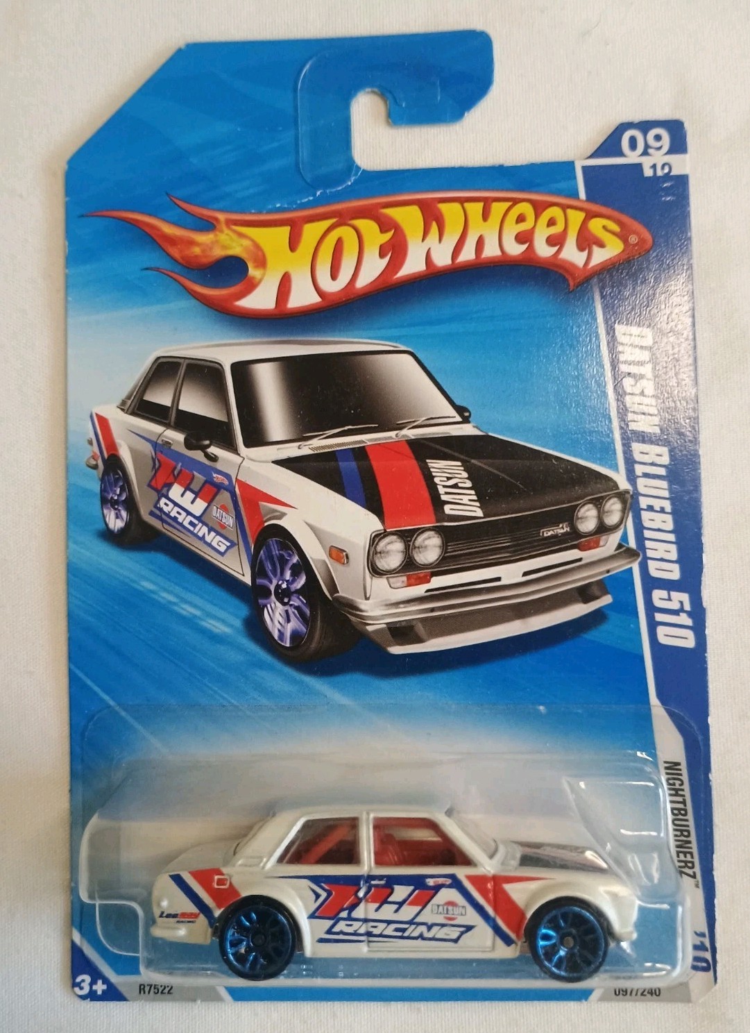 2010 Hot Wheels Datsun Bluebird 510 White W/Crease On Card