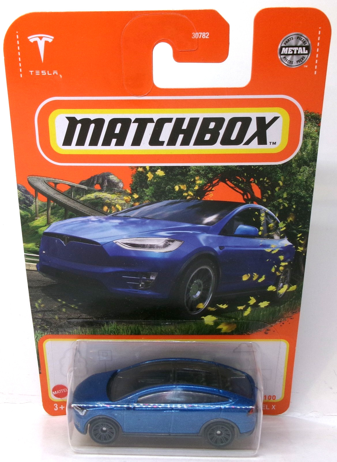 2022 MATCHBOX 1:64 MBX HIGHWAY 53/100 BLUE TESLA MODEL X