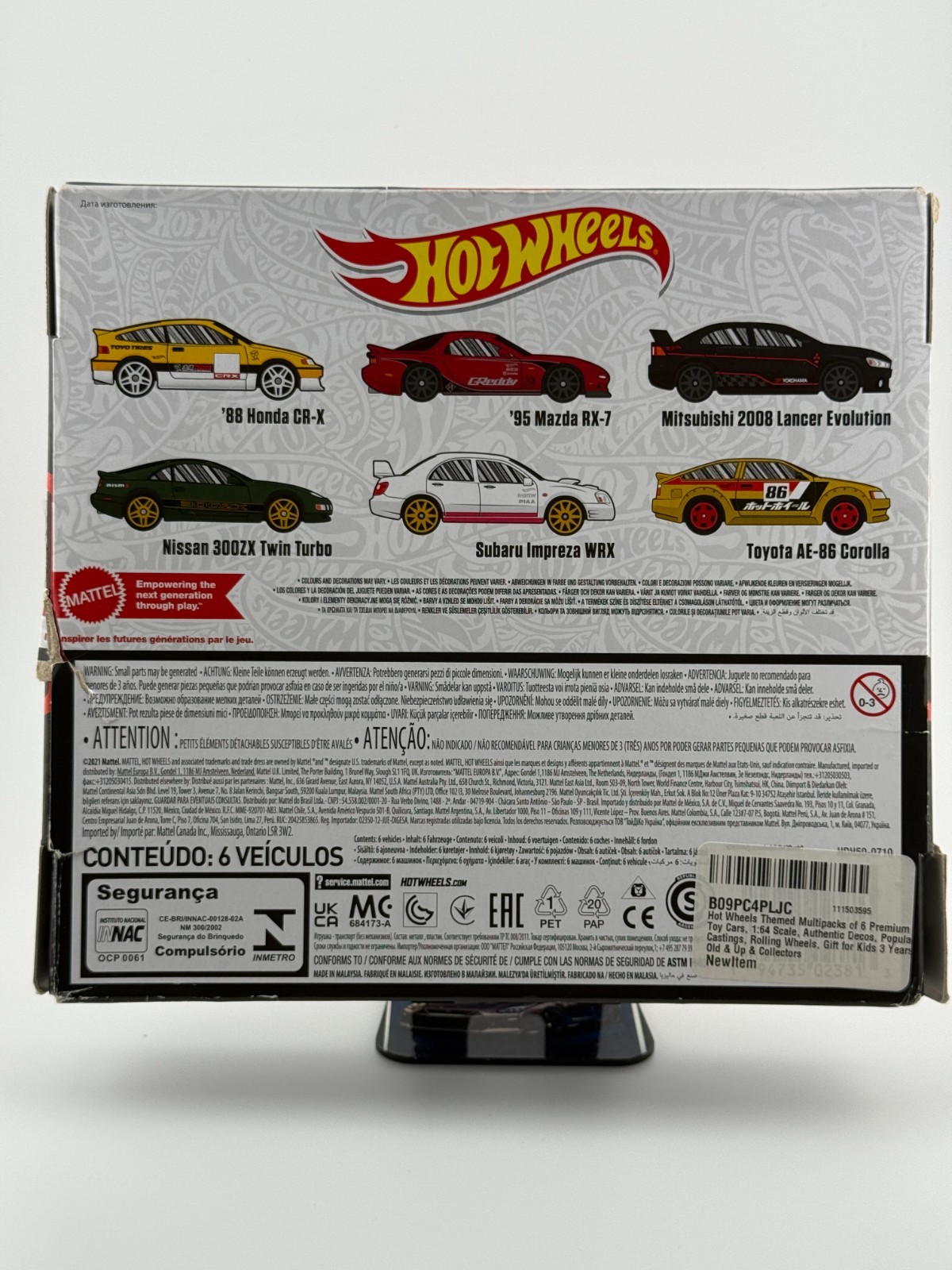 Hot Wheels 2022 JDM 6 Pack Honda Nissan Toyota Mazda Misubishi Subaru