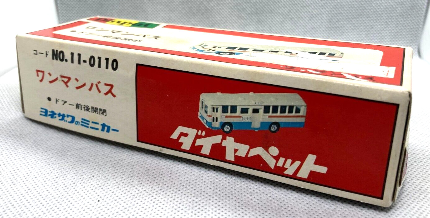 YONEZAWA TOYS DIAPET 11-0110 JAPAN ONE MAN BLUE AND WHITE BUS MIB SHIPS FREE!
