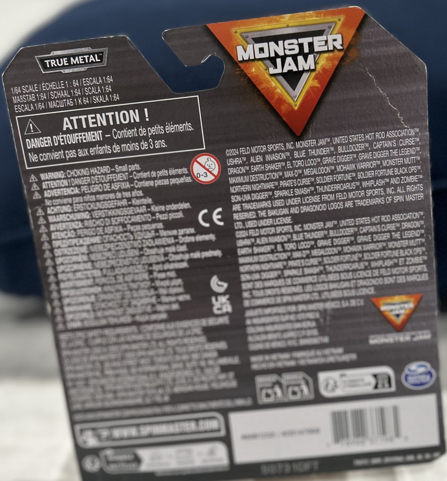 Monster Jam Truck Calavera 1/64 Scale Series 7 True Metal by Spin Master NIB