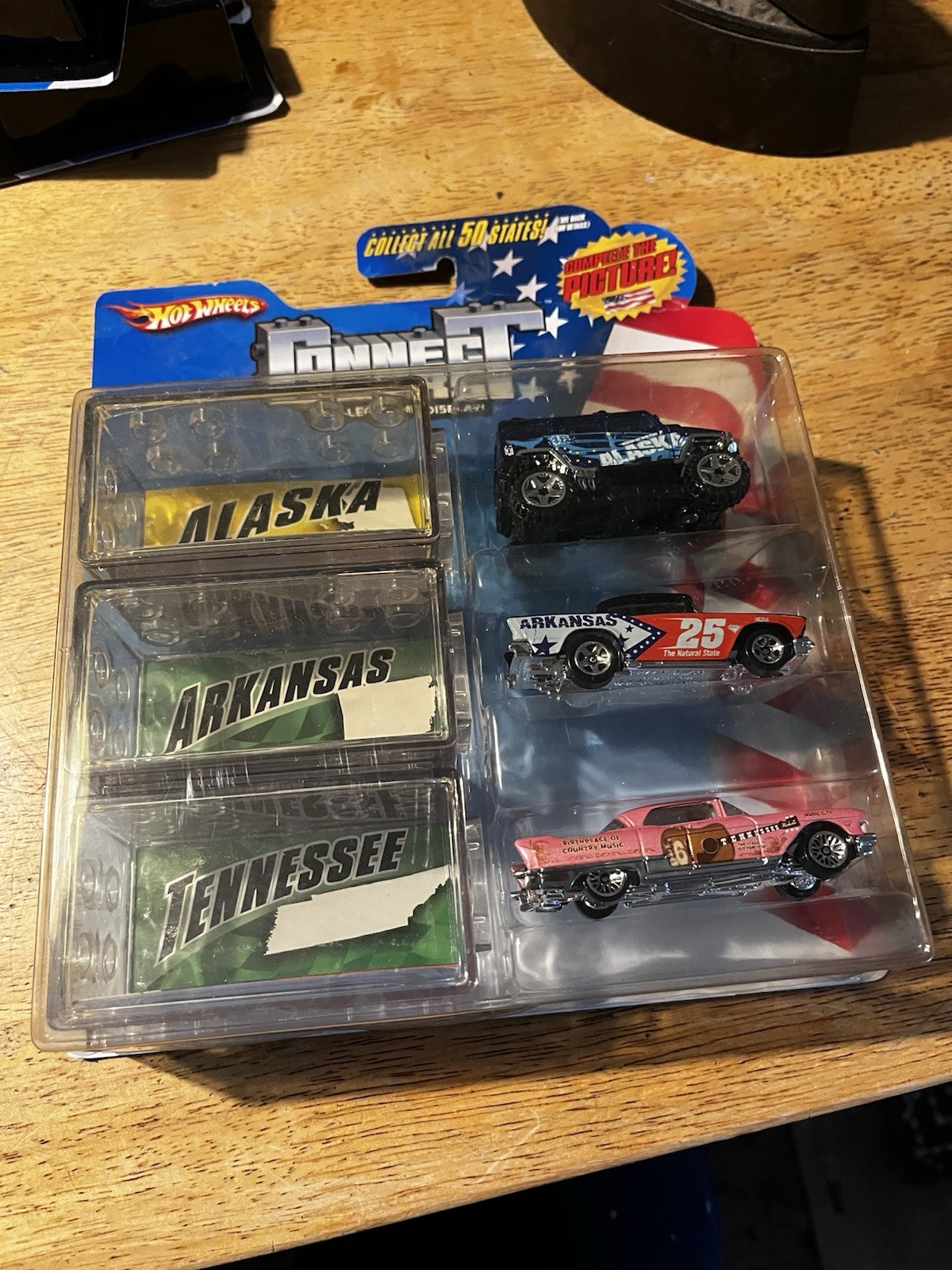 2008 HOT WHEELS 3-PACK CONNECT Alaska, Arkansas, And Tennessee SEALED NEW IN BOX