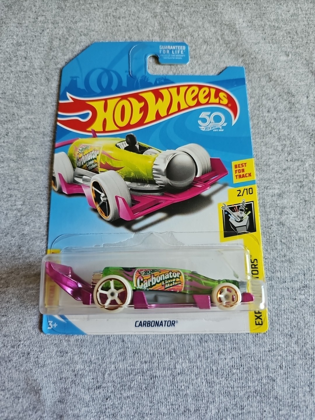 2018 Hot Wheels CARBONATOR Green ?/365 GREAT CARD Experimotors KMART COLOR