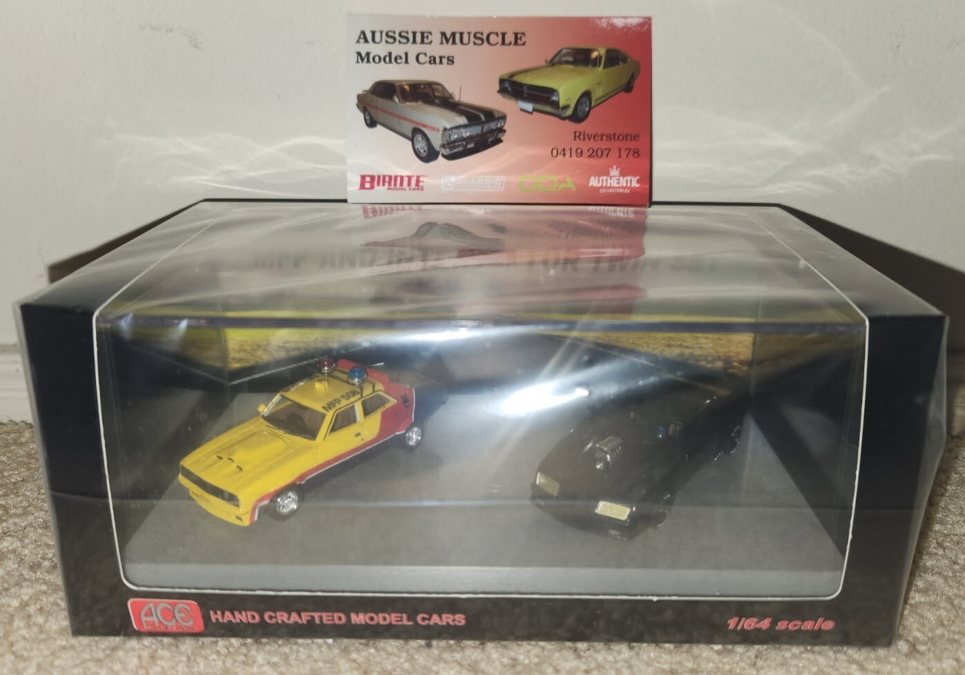 1:64 ACE Mad Max 1 Ford XB GT Falcon MFP First & Last Interceptor twin set
