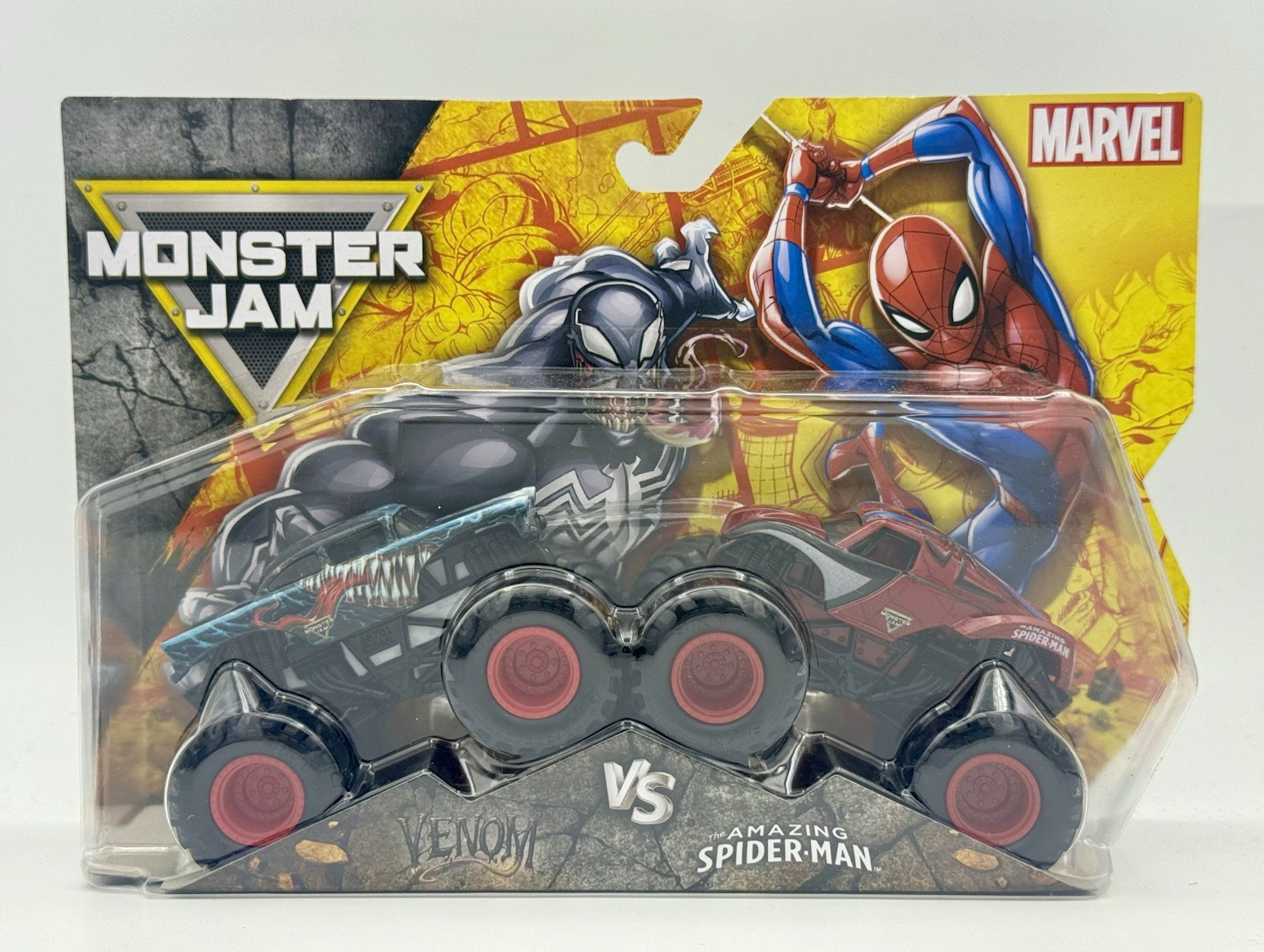 Spin Master Monster Jam Marvel 1:64 Venom vs Amazing Spider-Man 2 Pack Diecast