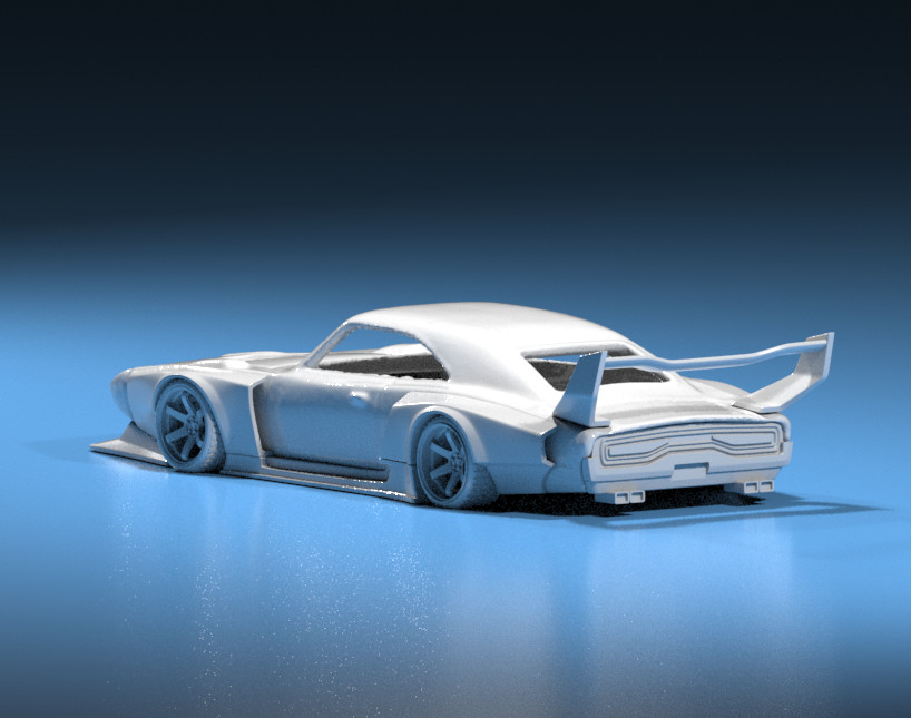 3D Resin FatBoi Wide Body Kit for Hot Wheels Daytona – Custom Muscle Mod Set