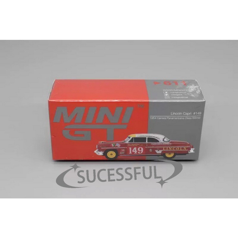 Mini 1/64 1954 Lincoln Capri Red Diecast Car Model Collection Gift