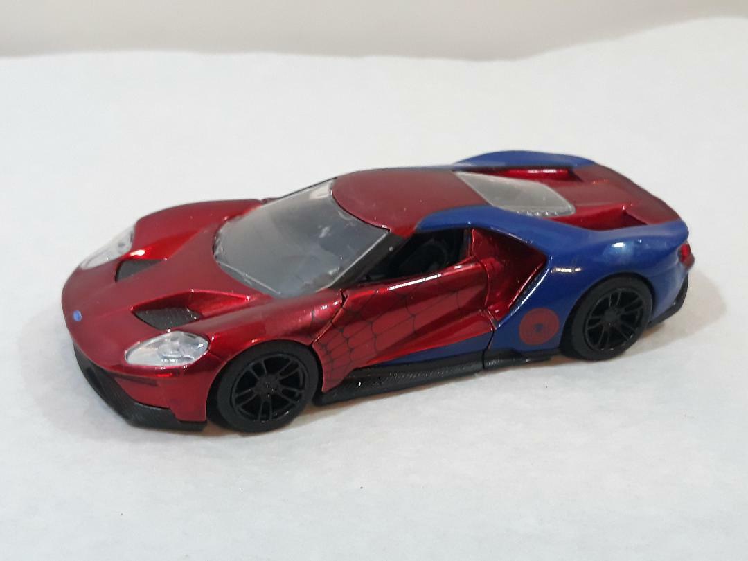 Marvel Ford GT “SPIDER-MAN” Theme Diecast Toy Car ~ Ships FREE
