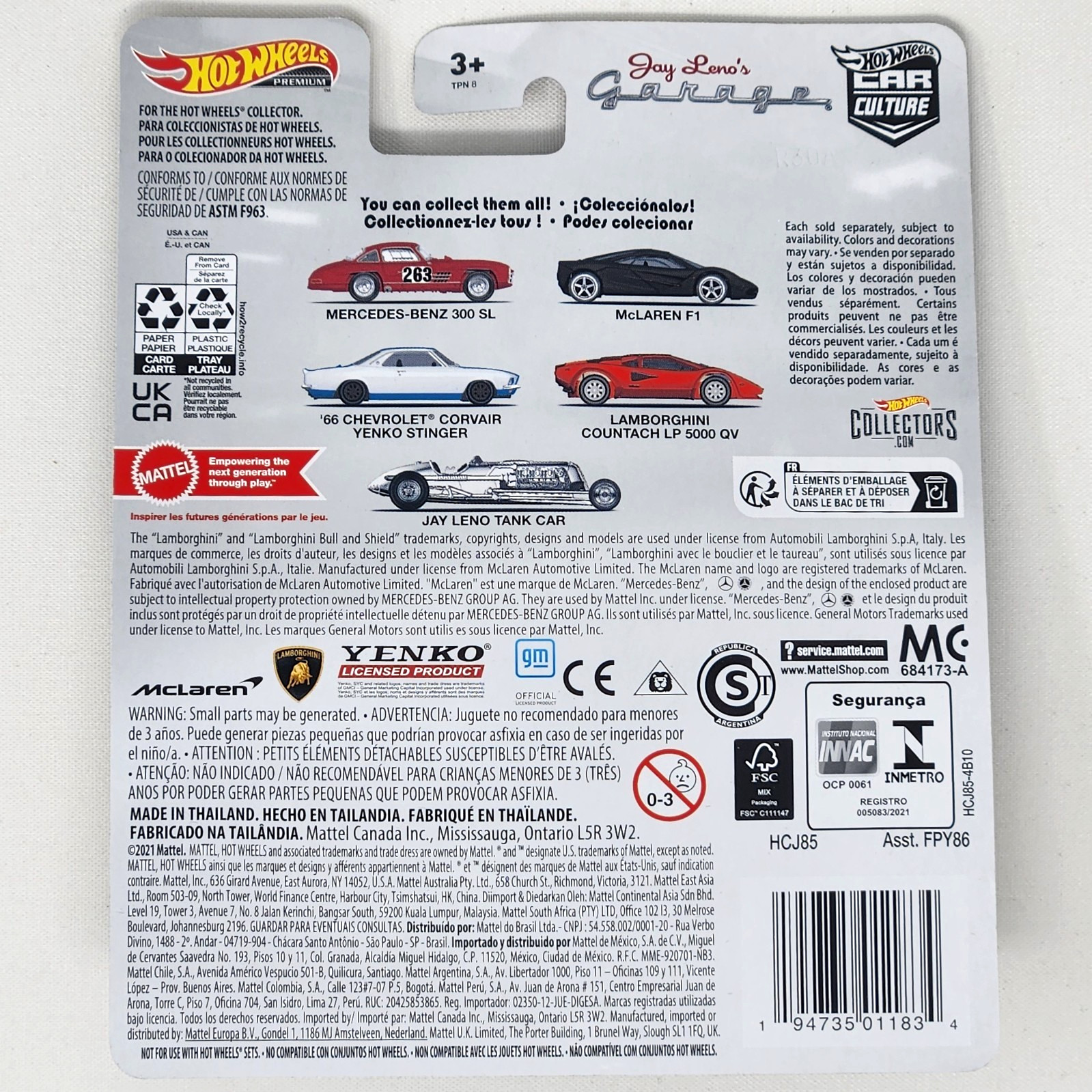 Hot Wheels Premium Jay Leno Tank Car 1:64 Car Culture 5/5