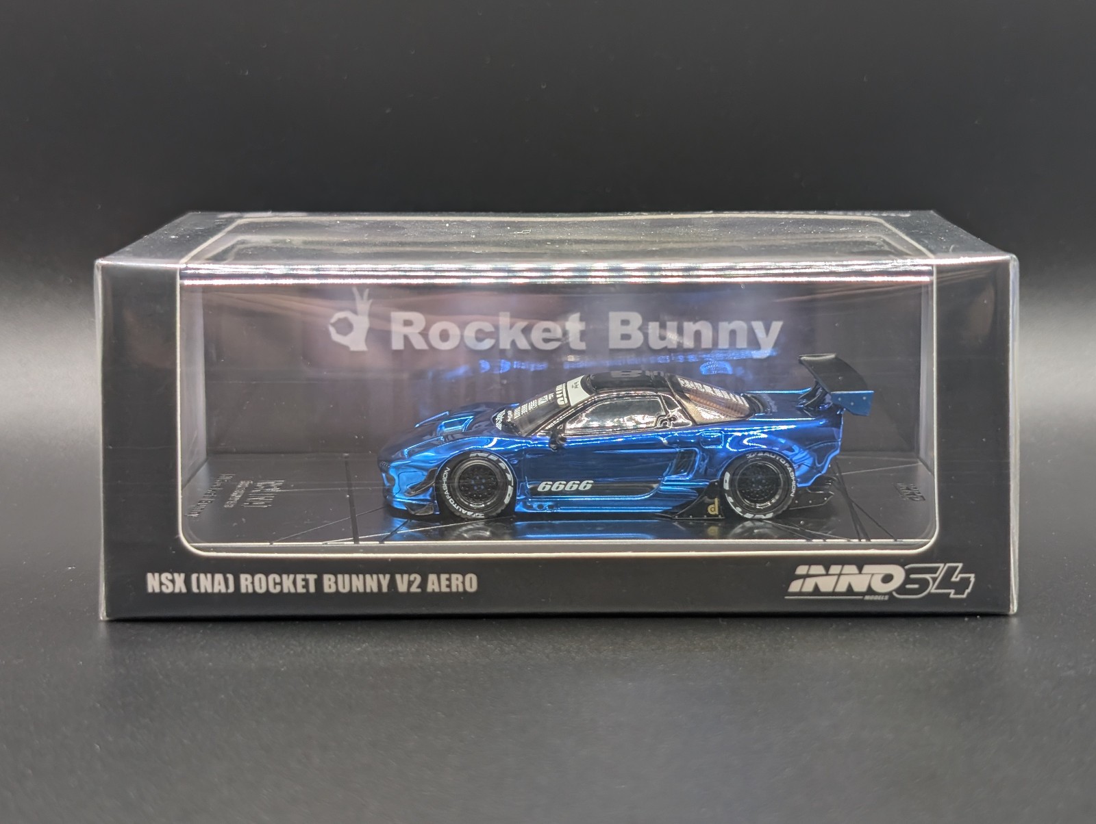 1:64 INNO64 Honda NSX NA Rocket Bunny V2 Aero Chrome Blue