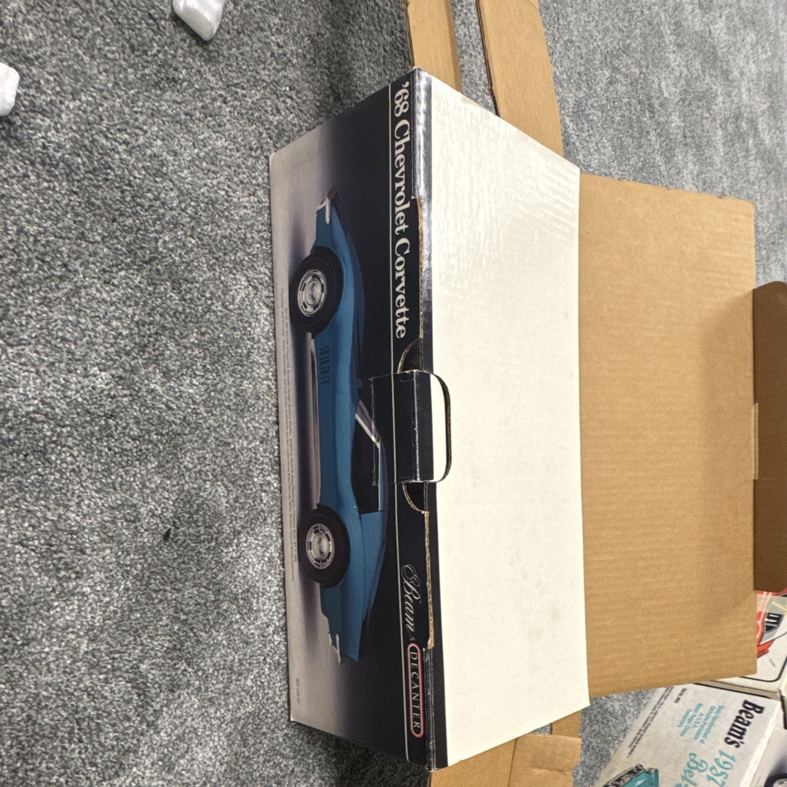 Beam Decanter Series 1968 Chevrolet Corvette Yellow Diecast Model Car