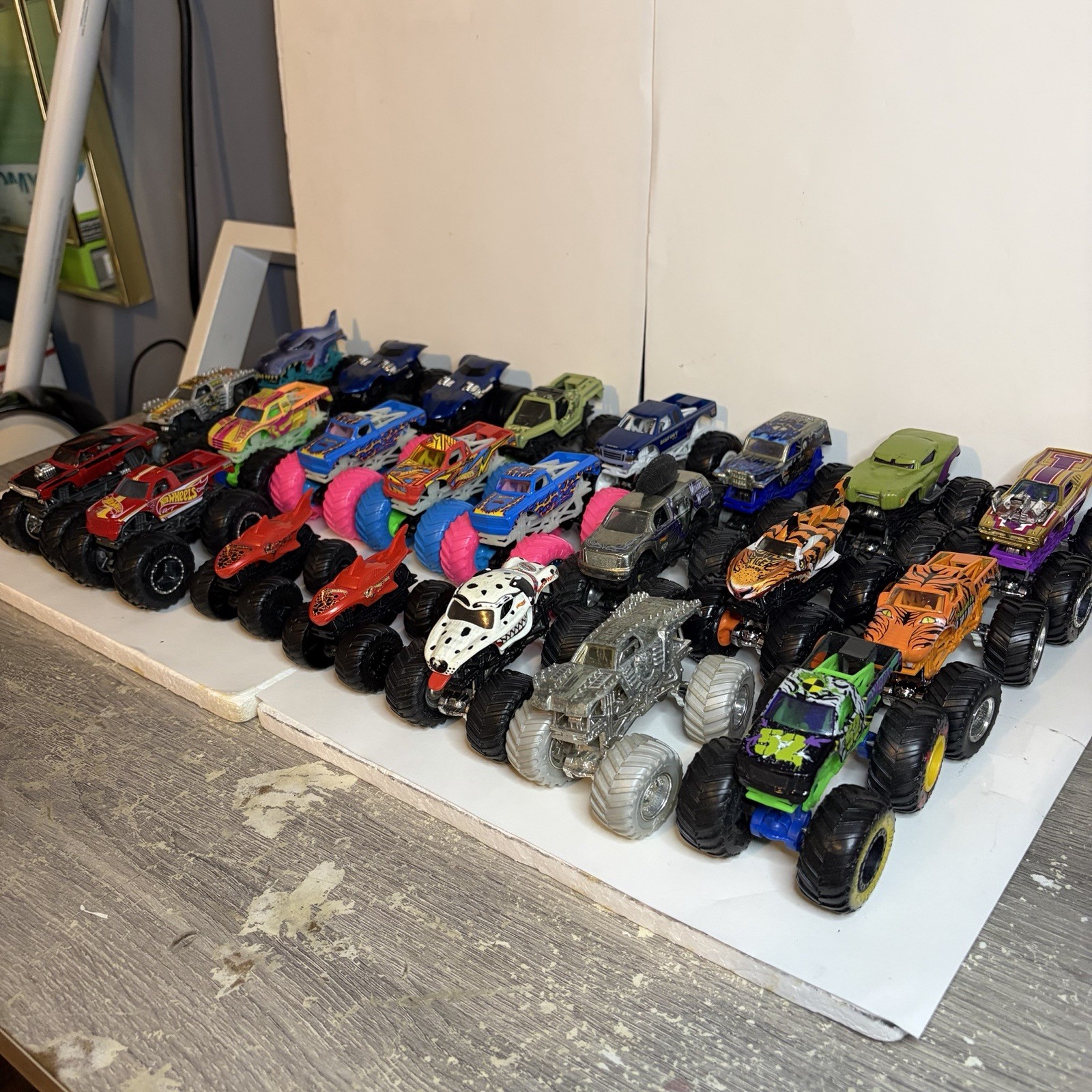 Lot of 24 Hot Wheels Monster Trucks 1:64 Scale Diecast Mixed Variety Collection