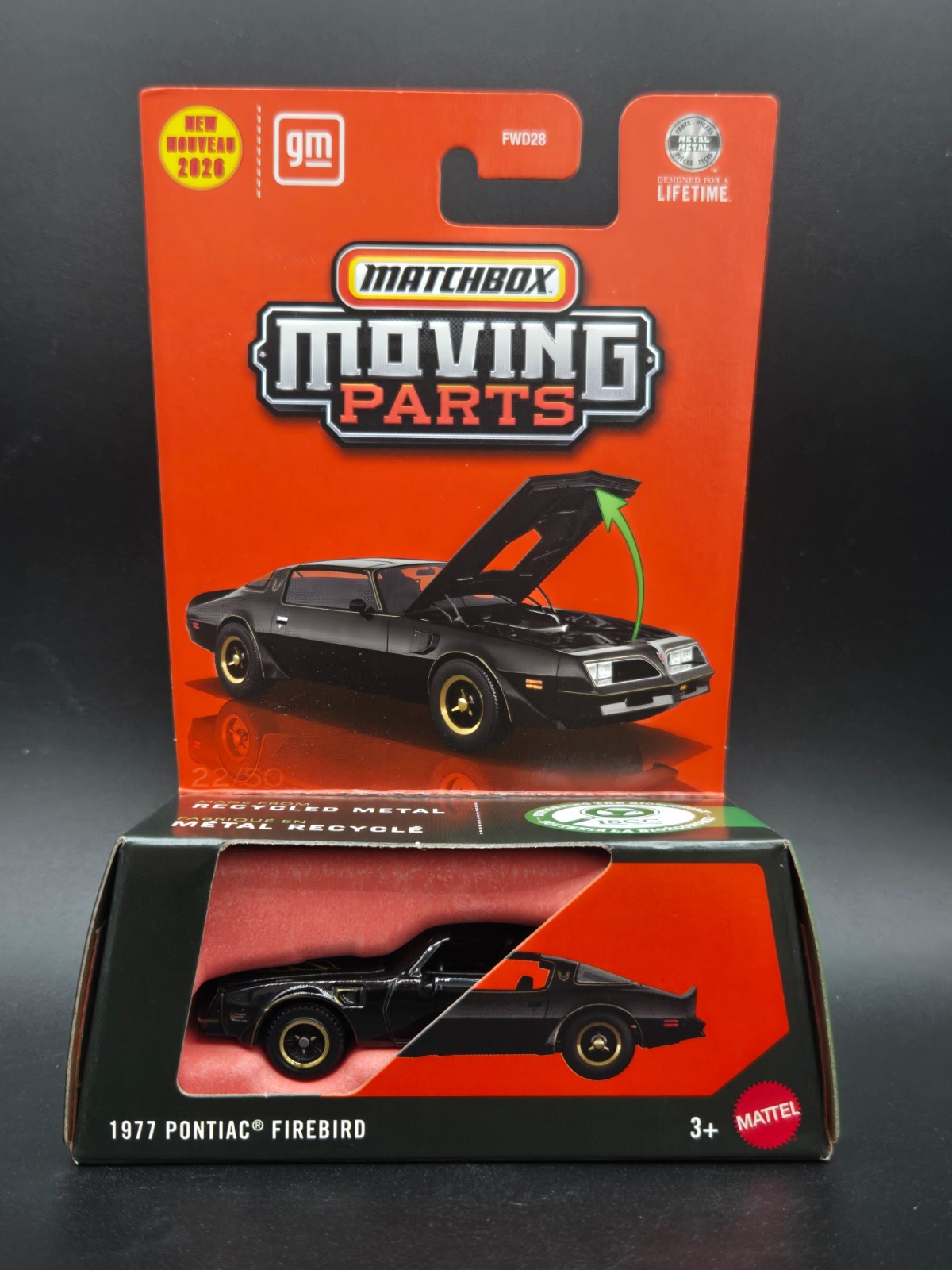 2026 Matchbox – Moving Parts – 1977 Pontiac Firebird – Black – 1/64