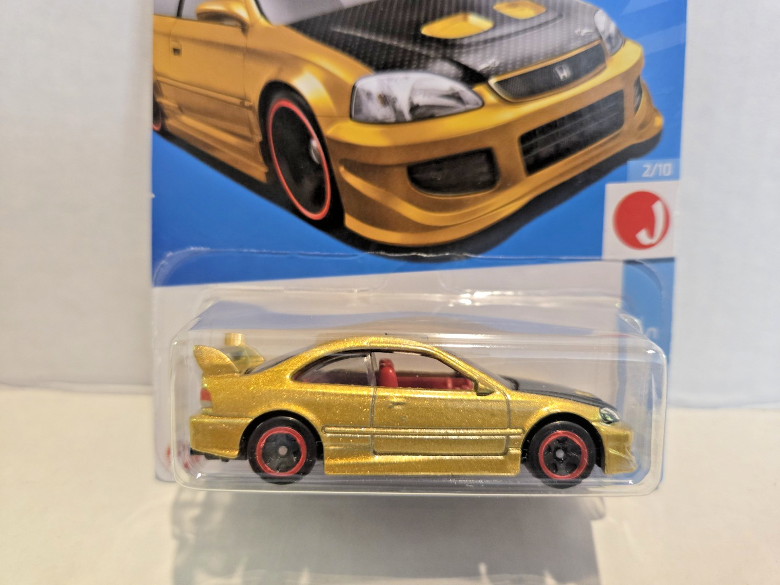 Hot Wheels Honda Civic Si – 2024 HW J-Imports 2/10 – Gold & White – Lot of 2
