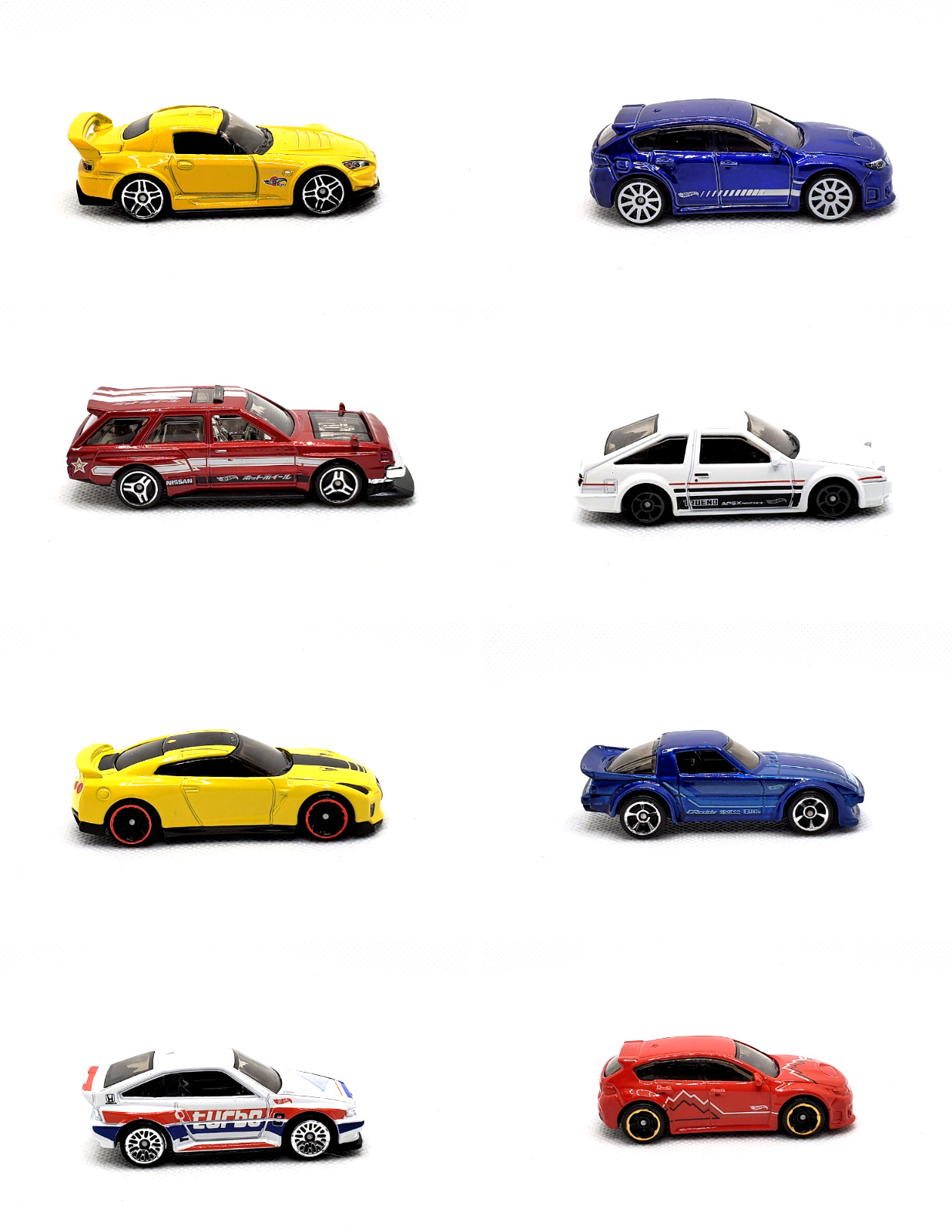 Hot Wheels JDM 8 Loose Car Lot – Toyota, Subaru, Mazda, Honda & Nissan