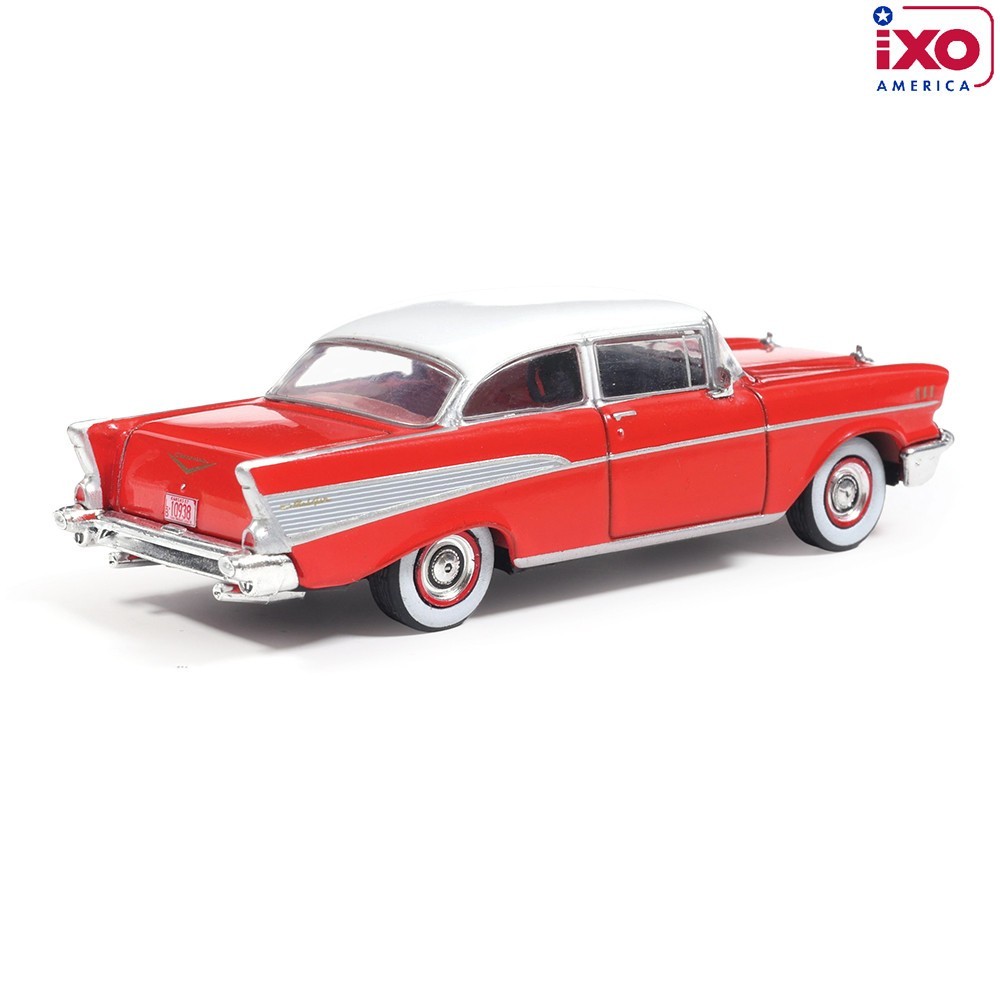 1957 Chevrolet Bel Air Sedan – Red 1:64 Scale Model – IXO America IA64008